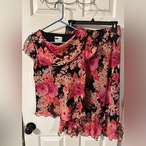 Floral skirt set, size 6